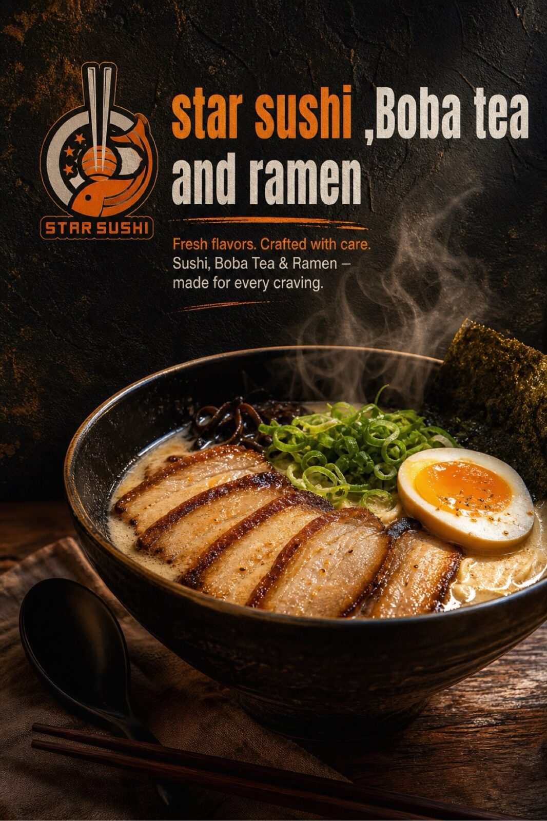 Star Sushi promotional flyer
