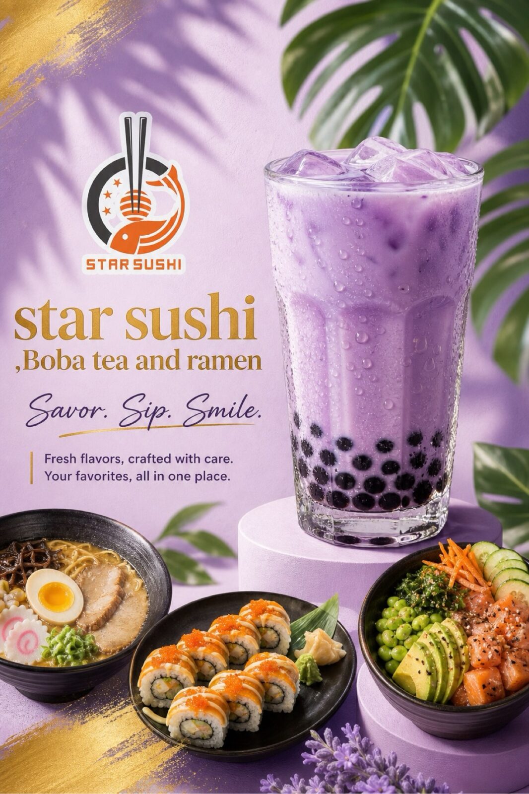 Star Sushi promotional flyer