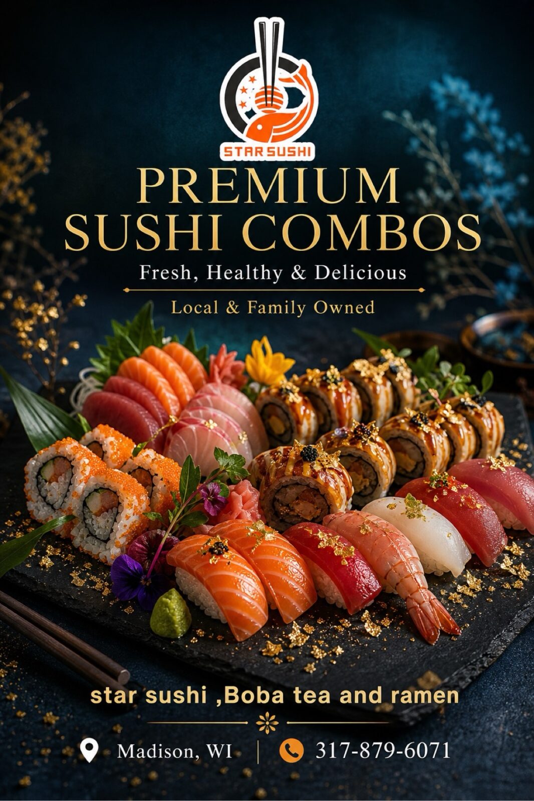 Star Sushi promotional flyer